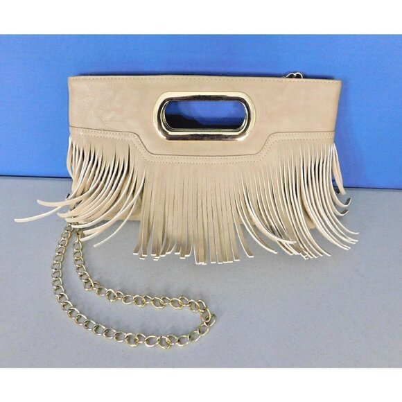 CHARMING CHARLIE BEIGE SATCHEL, SHOULDER BAG, HANDBAG, PURSE, NEVER USED! - Picture 1 of 9